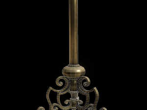 big brass candle stand 3D मॉडल