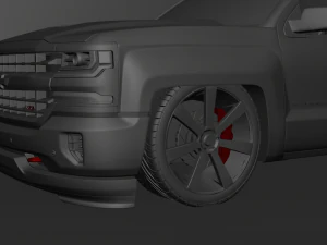 Chevrolet Silverado Z71 Single Cab Modified 3D Model