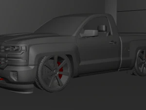 Chevrolet Silverado Z71 Single Cab Modified 3D Model