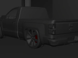 Chevrolet Silverado Z71 Single Cab Modified 3D Model