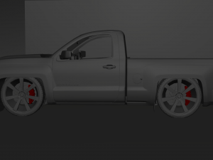 Chevrolet Silverado Z71 Single Cab Modified Modèle 3D