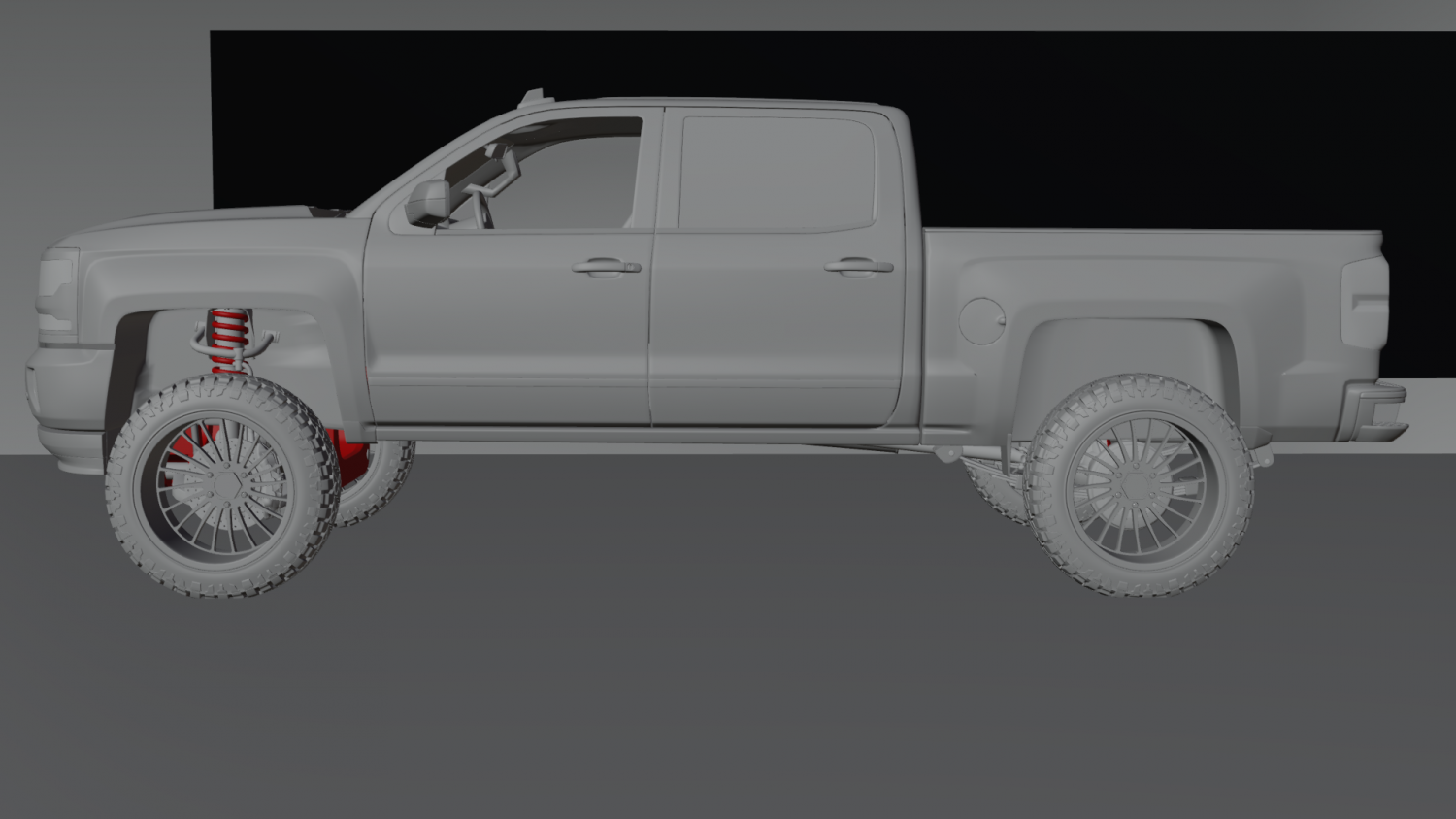Chevrolet Silverado LT Z71 Cab 3D Model in Van and Minivan 3DExport