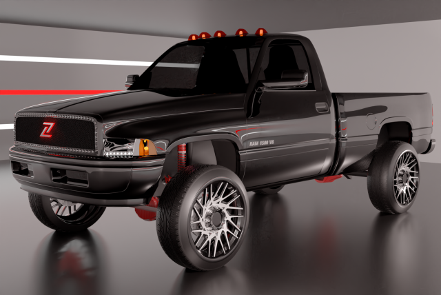 Dodge Ram 1500 old 3D Модель .c4d .max .obj .3ds .fbx .stl .blend 