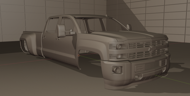 Chevrolet Silverado HD 3500 to print 3D Model .c4d .max .obj .3ds .fbx .stl .blend 