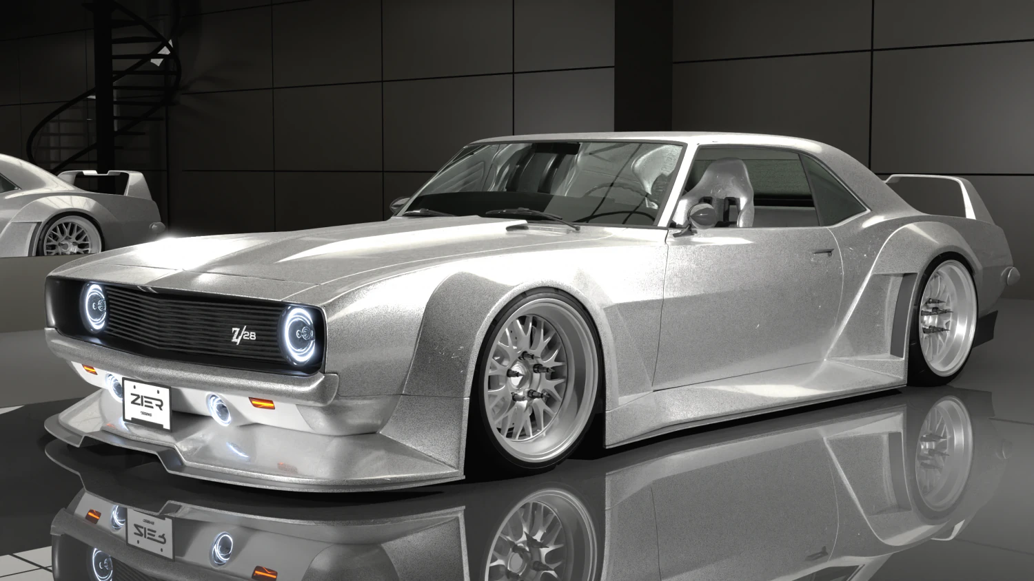 Chevrolet Camaro Z28 1968 Modified 3D Model .c4d .max .obj .3ds .fbx .stl .blend