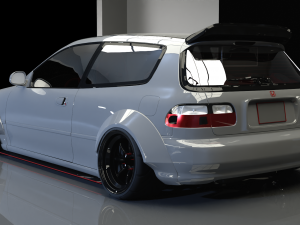 Honda Civic 98 Modified 3D Модель
