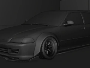 Honda Civic 98 Modified 3D Model