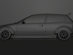 Honda Civic 98 Modified 3D Модель