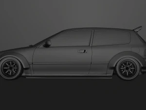 Honda Civic 98 Modified 3D Model
