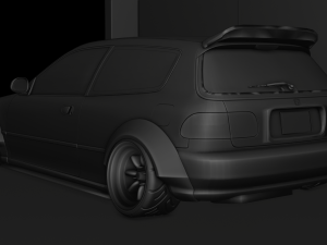 Honda Civic 98 Modified 3D Модель