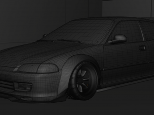 Honda Civic 98 Modified 3D Модель