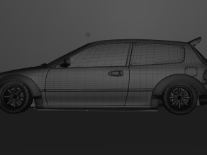 Honda Civic 98 Modified 3D Модель