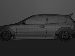 Honda Civic 98 Modified 3D Model