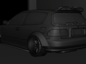 Honda Civic 98 Modified 3D Модель