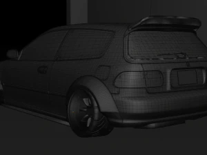 Honda Civic 98 Modified 3D Model