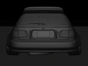 Honda Civic 98 Modified 3D Модель
