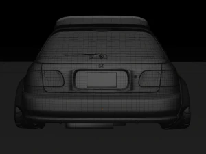 Honda Civic 98 Modified 3D Model