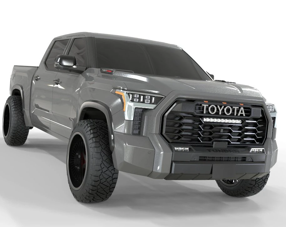 Toyota Tundra 2023 3D Model .c4d .max .obj .3ds .fbx .stl .blend 