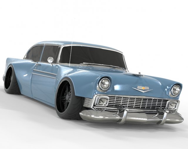 Chevrolet Bel Air 1957 Modified 3D Model .c4d .max .obj .3ds .fbx .stl .blend 