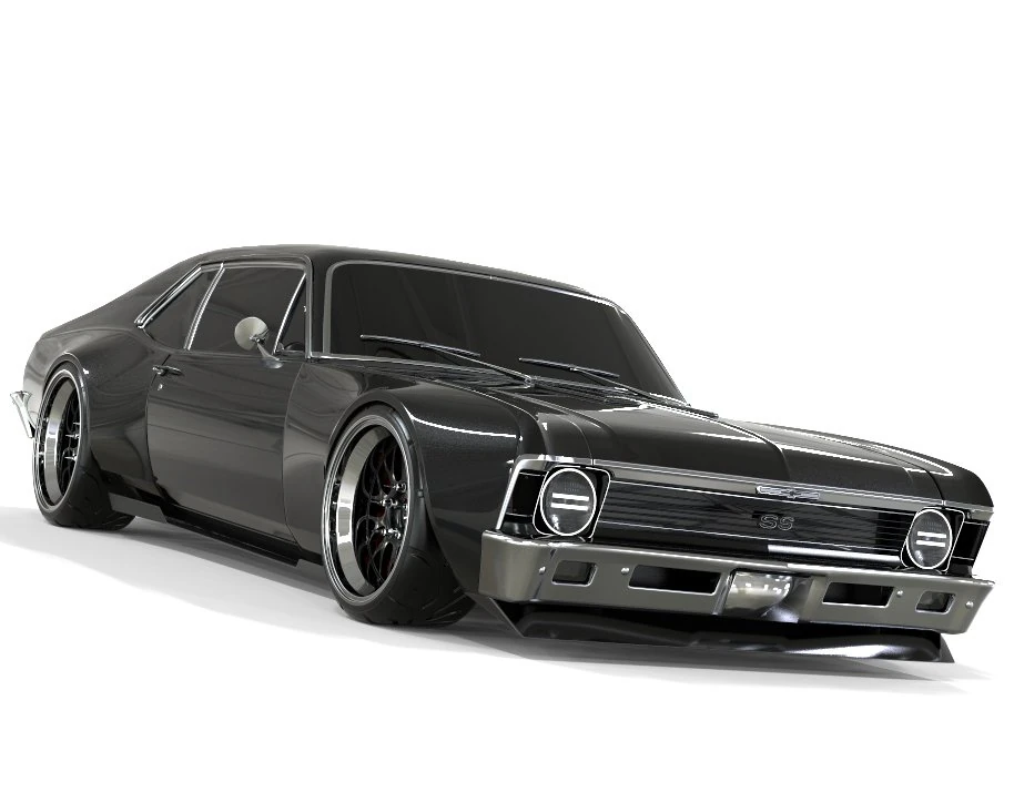 Chevrolet Nova 1970 Modified 3D Model .c4d .max .obj .3ds .fbx .stl .blend 