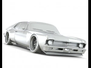 Chevrolet Nova 1970 Modified 3D Model