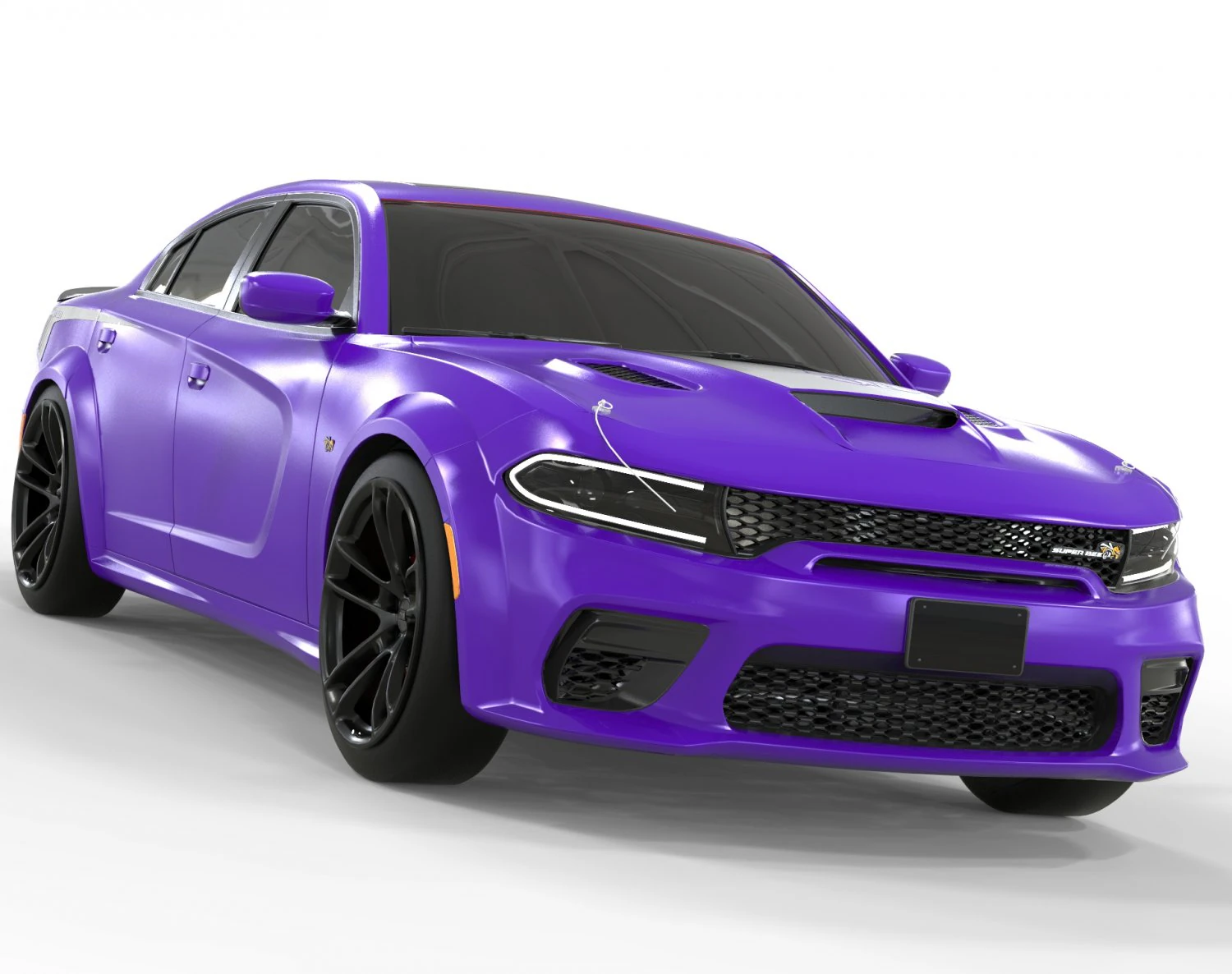 Dodge Charger Super Bee 2023 3D Model .c4d .max .obj .3ds .fbx .stl .blend 