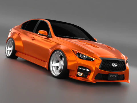Kit widebody Infiniti Q50 2023 Modello 3D