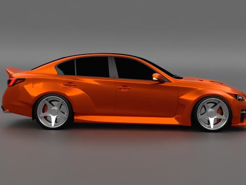 Infiniti Q50 2023 Widebody Kit 3D Model