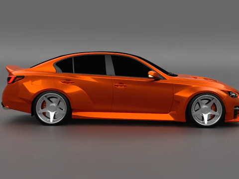 Infiniti Q50 2023 Widebody Kit 3D Model