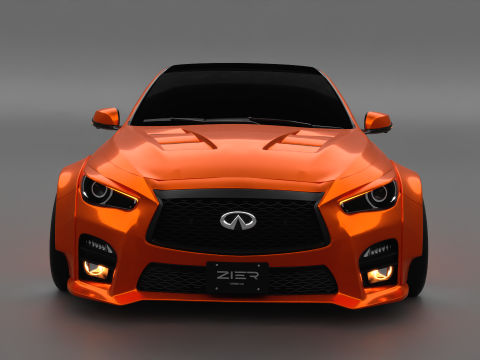 Infiniti Q50 2023 Widebody Kit 3D Model