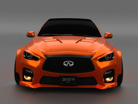 Infiniti Q50 2023 Widebody Kit 3D Model
