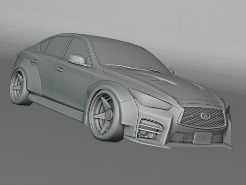 Infiniti Q50 2023 Widebody Kit 3D Model