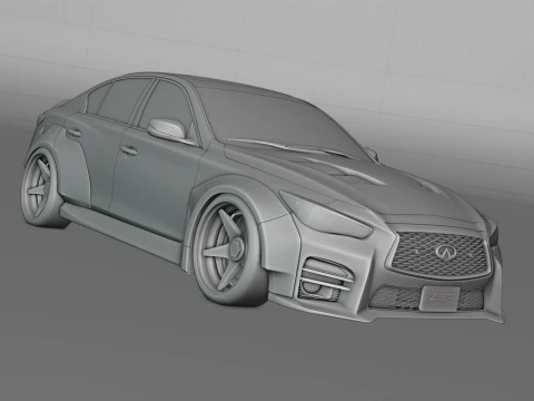 Infiniti Q50 2023 Widebody Kit 3D Model