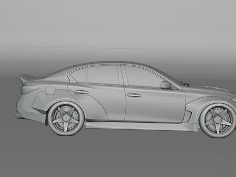 Infiniti Q50 2023 Widebody Kit 3D Model