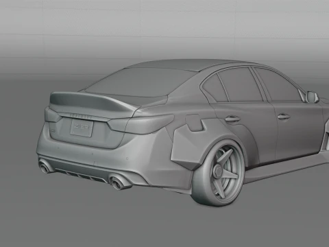 Infiniti Q50 2023 Widebody Kit 3D Model