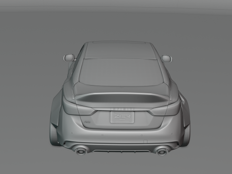 Infiniti Q50 2023 Widebody Kit 3D Model