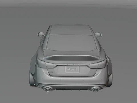 Infiniti Q50 2023 Widebody Kit 3D Model