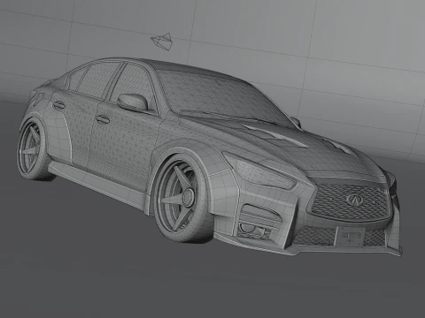 Infiniti Q50 2023 Widebody Kit 3D Model