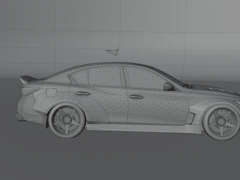 Infiniti Q50 2023 Widebody Kit 3D Model