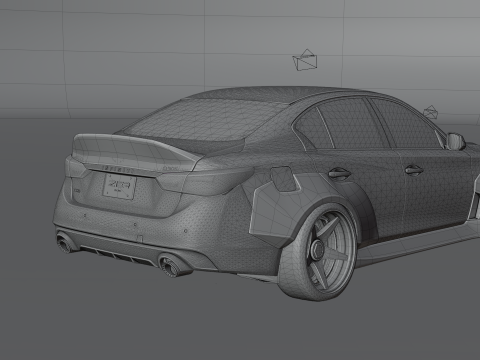 Infiniti Q50 2023 Widebody Kit 3D Model