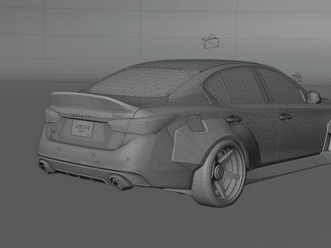 Infiniti Q50 2023 Widebody Kit 3D Model