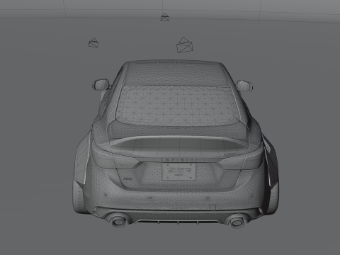 Infiniti Q50 2023 Widebody Kit 3D Model