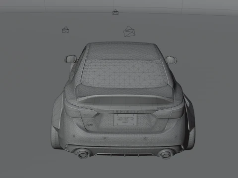 Infiniti Q50 2023 Widebody Kit 3D Model