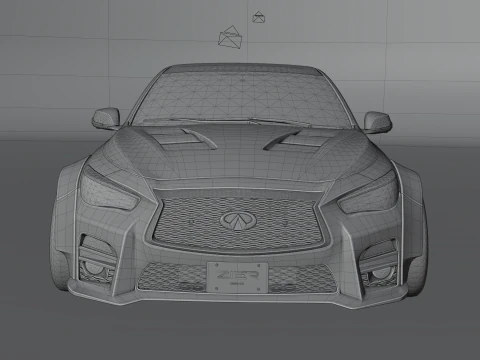 Infiniti Q50 2023 Widebody Kit 3D Model