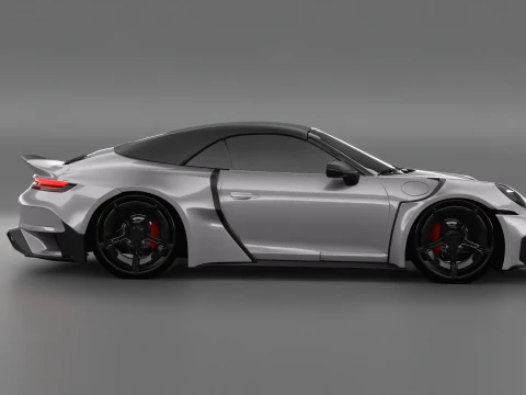 Porsche 992 Carrera 4s Brabus Rocket R 3D Model