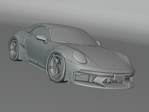 Porsche 992 Carrera 4s Brabus Rocket R 3D 모델