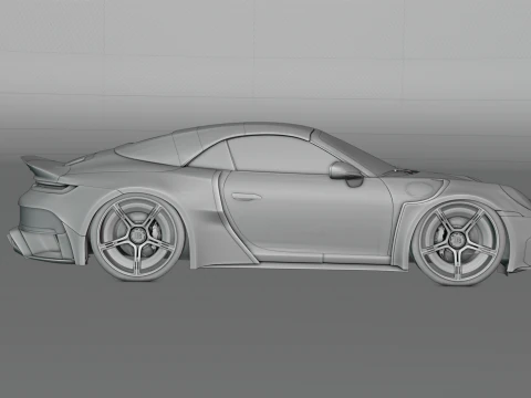 Porsche 992 Carrera 4s Brabus Rocket R 3D Model