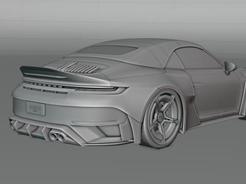 Porsche 992 Carrera 4s Brabus Rocket R 3D 모델