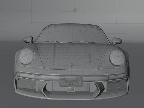 Porsche 992 Carrera 4s Brabus Rocket R 3D Model