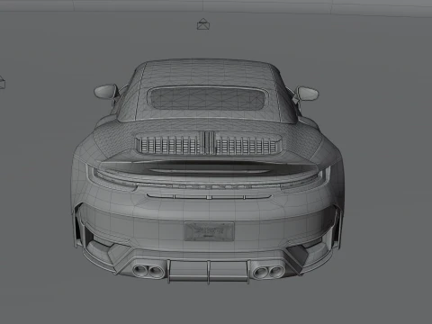 Porsche 992 Carrera 4s Brabus Rocket R 3D Model